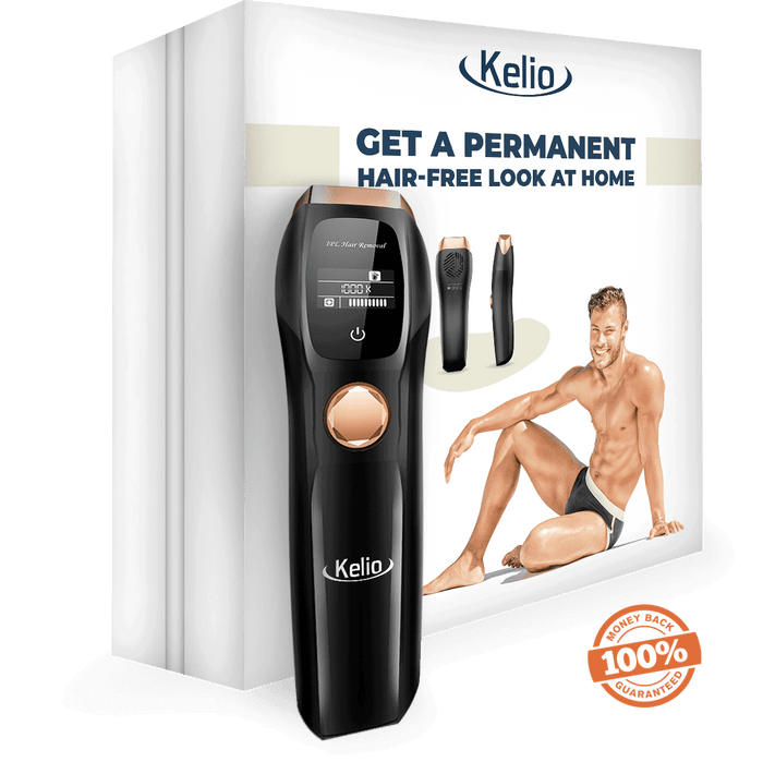 Kelio™ Pulse IPL Laser Hair Removal Handset + Hair Inhibitor + Travel Bag Bundle